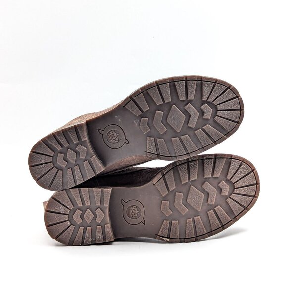 Born Women Codi Taupe Suede Lace-up Combat Boots size 6.5 - Picture 4 of 11